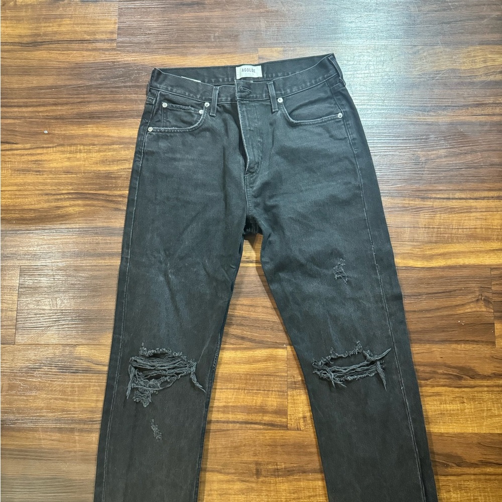 Agolde black straight leg Jean